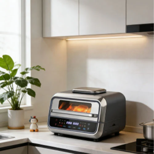 Stainless Steel Air Fryer With Smokeless Grill
