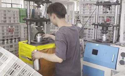 quality inspection process for vacuum insulated drinkware factory testing